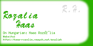 rozalia haas business card